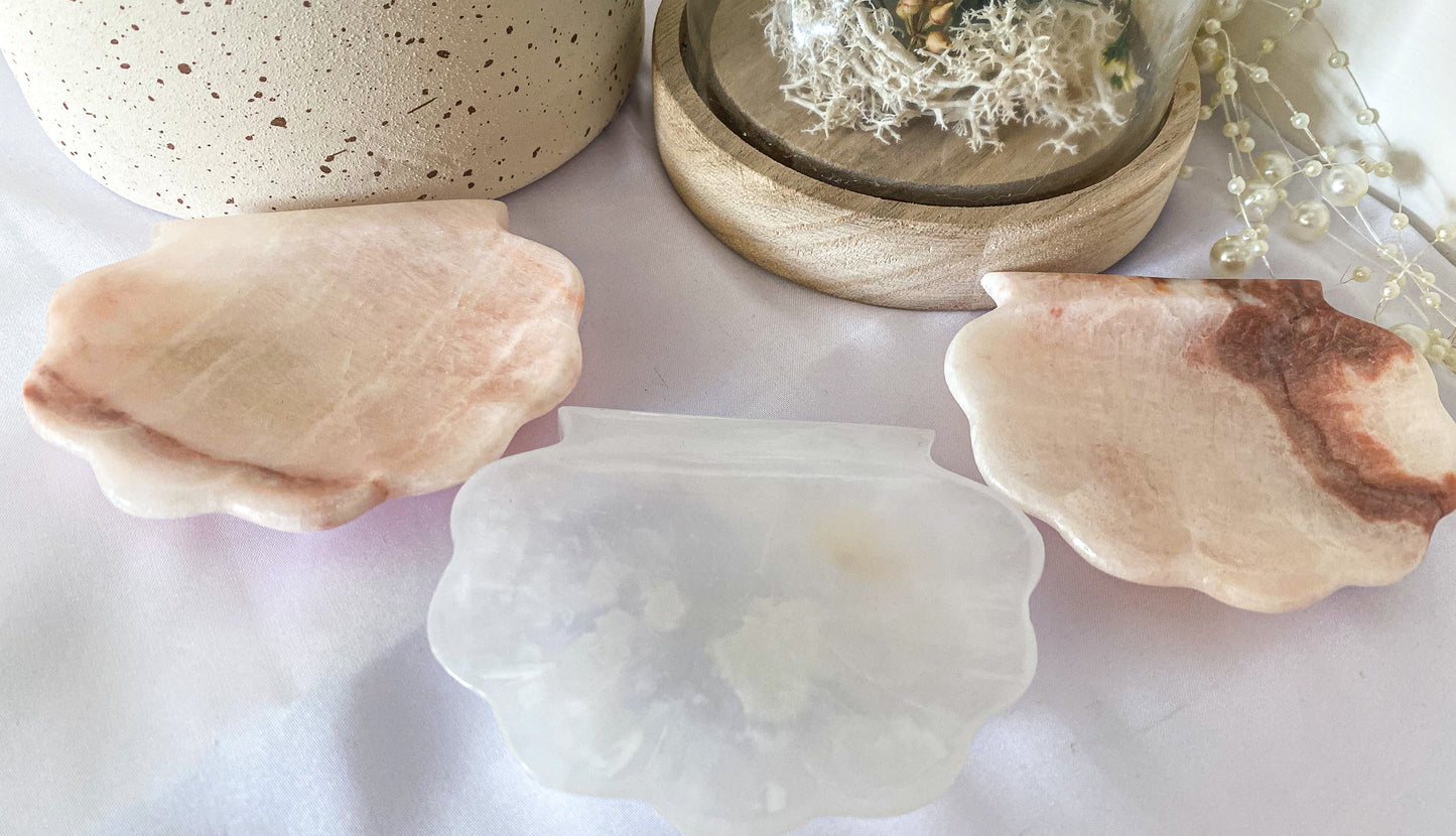 Pink/White Onyx Trinket Dishes | Mexico