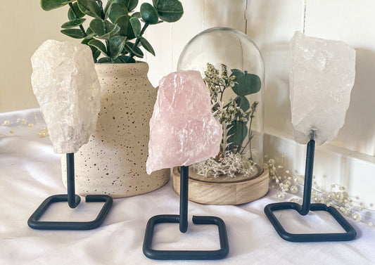 Raw Quartz On Stands | Brazil