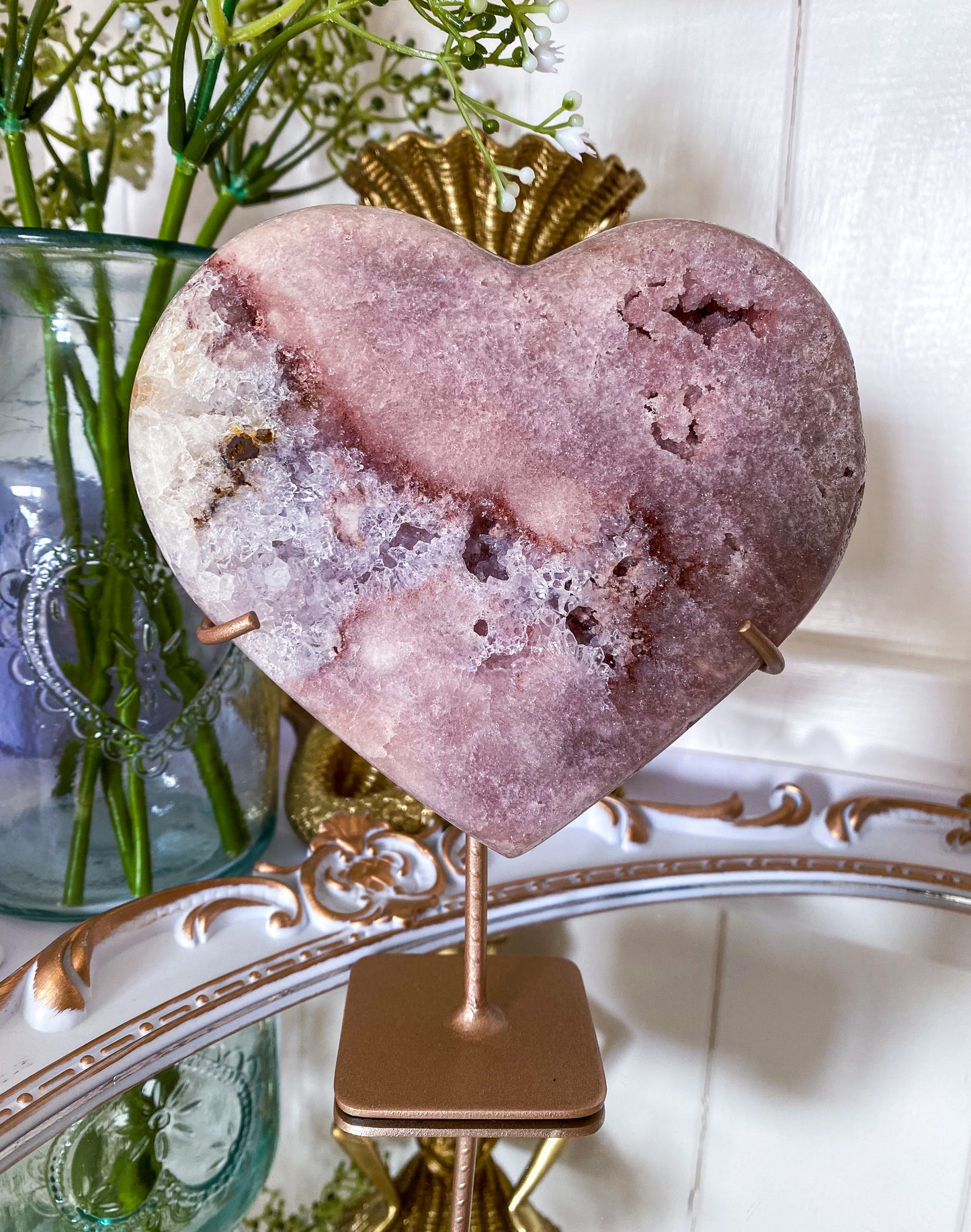 Breeze | Pink Amethyst Heart | Brazil