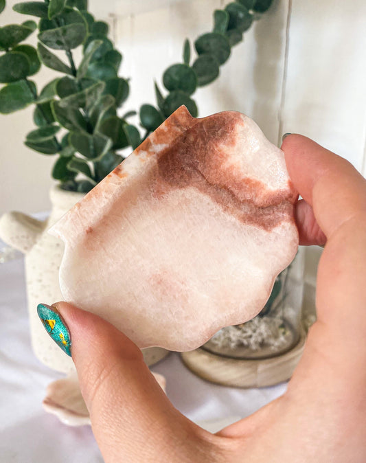 Pink/White Onyx Trinket Dishes | Mexico