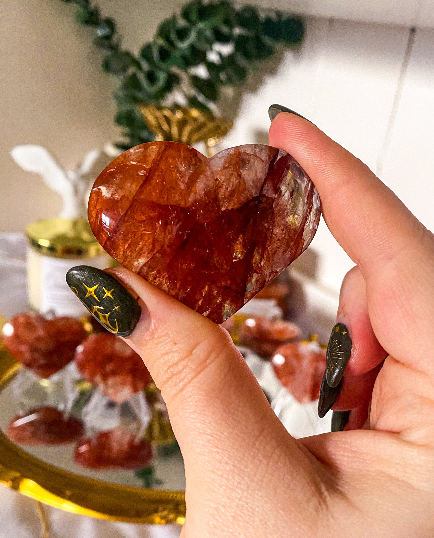 Fire Quartz Hearts