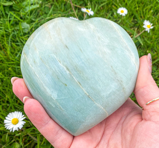 Green Moonstone Heart