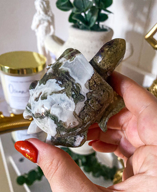 Moss Agate Turtle