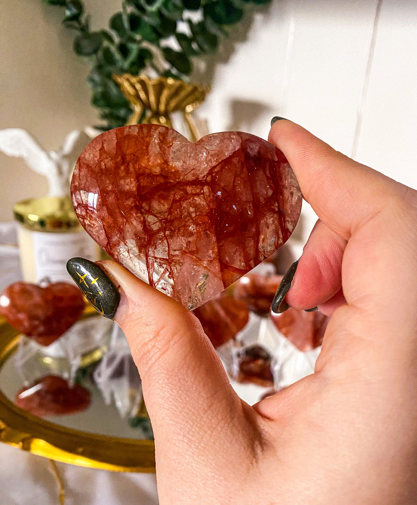 Fire Quartz Hearts