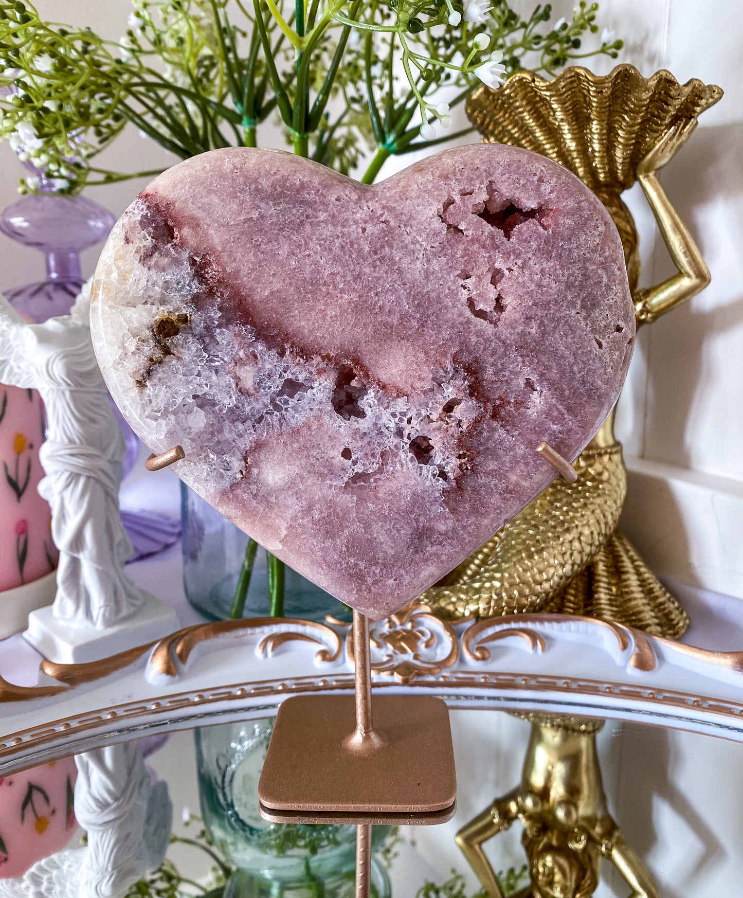 Breeze | Pink Amethyst Heart | Brazil