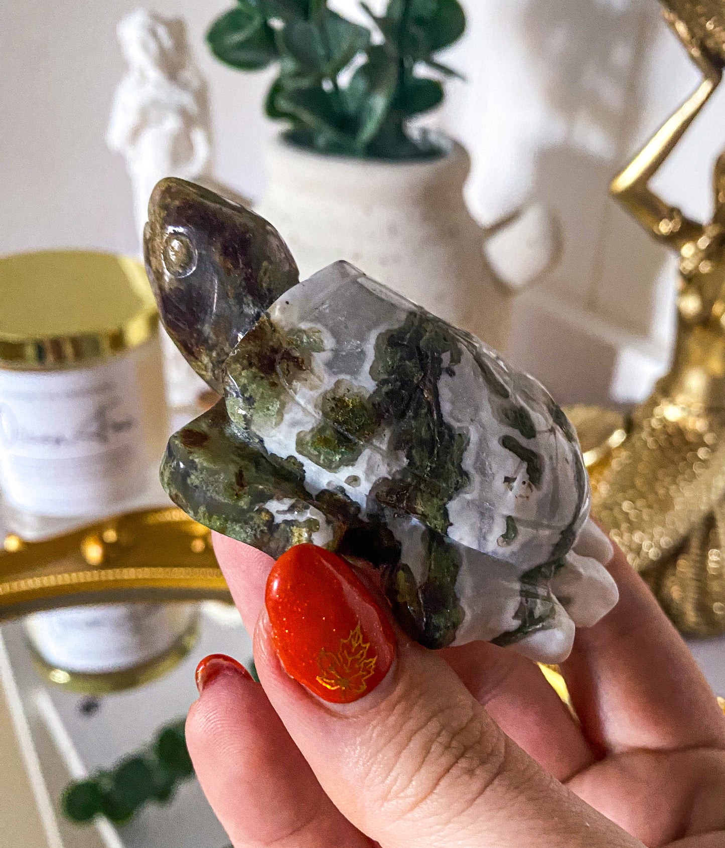 Moss Agate Turtle