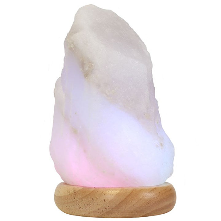 White Colour Changing Salt Lamp