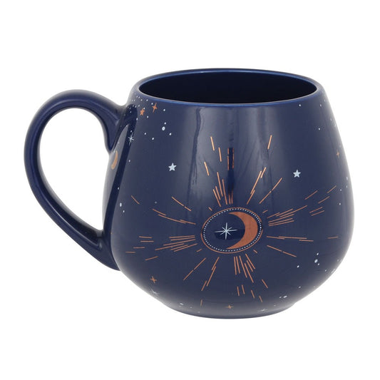 Blue Crescent Moon Mug